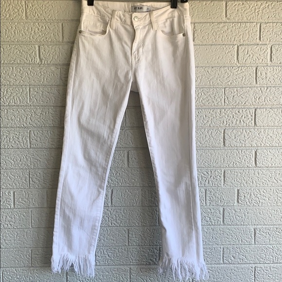 white pants with fringe bottom